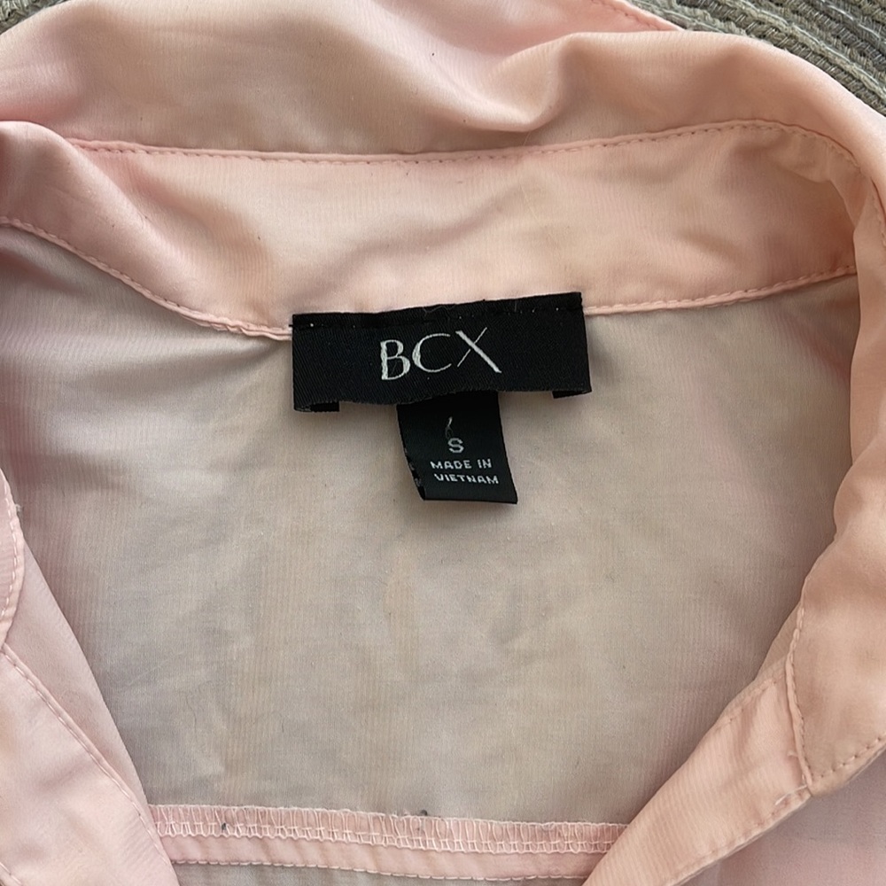 4/$25 BCX light pink button down shirt - Picture 2 of 7